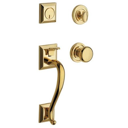 Baldwin Double Cylinder Entry Handlesets Lifetime Brass 85320.003.DBLC